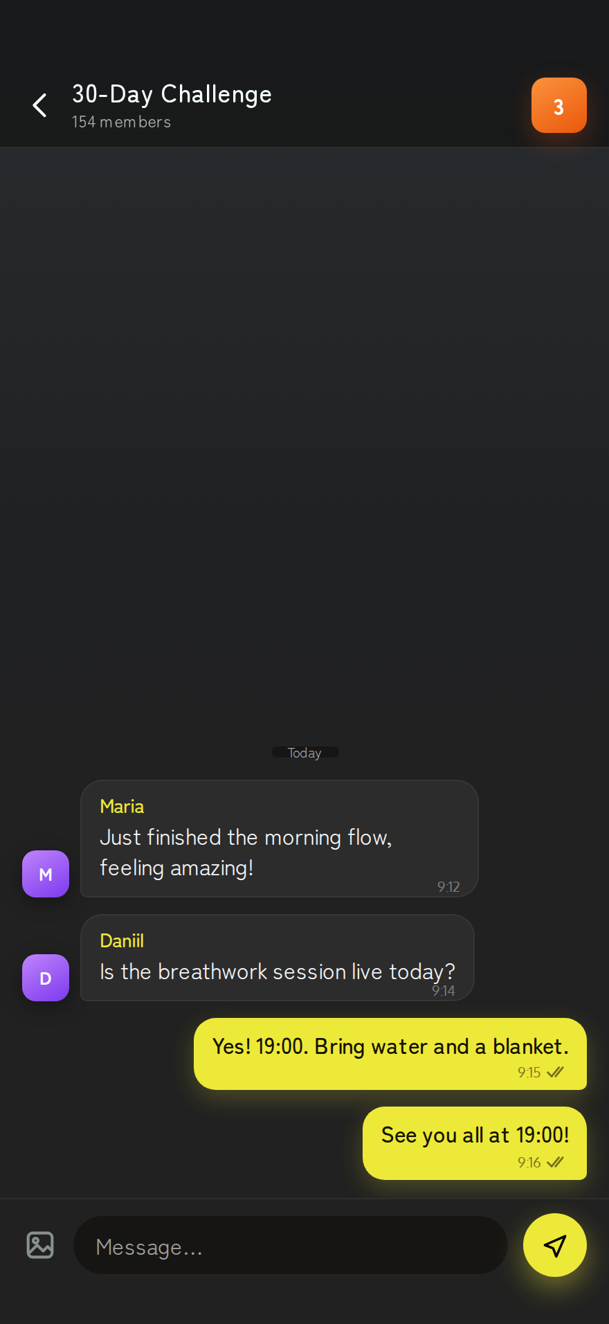 A live chat room